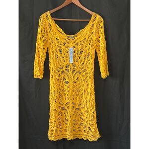 Antonio Melani NWT Colette Citrus Garden Dress L Mango Beach Cover Layered Look